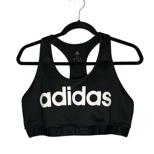 Adidas Sports Bra Black with White Lettering (019)